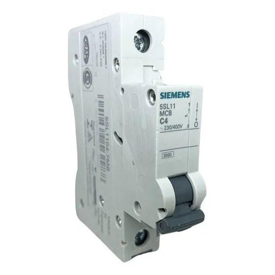 Disjuntor Mini Din Unipolar 4a Curva C 5sl11047mb Siemens