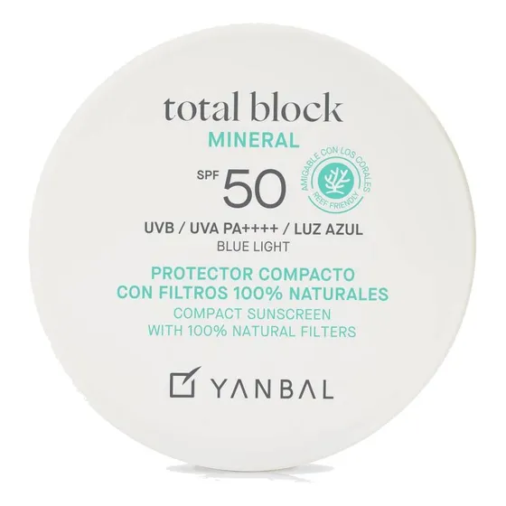 Protector Compacto Neutro, Total Block Mineral Spf 50 9 G