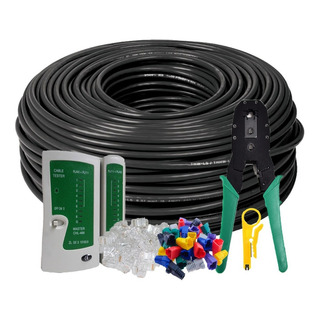 Kit Cable Utp Cat6 50m,tester,pinza,50 Rj45, 50 Capuchon Kit Cable Utp Cat6 50m,tester,pinza,50 Rj45, 50 Capuchon