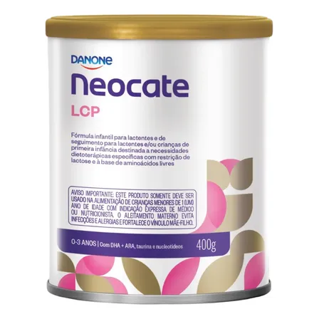 Neocate leche de fórmula en polvo sin TACC Nutricia LCP lata 400g 0 a 3 años