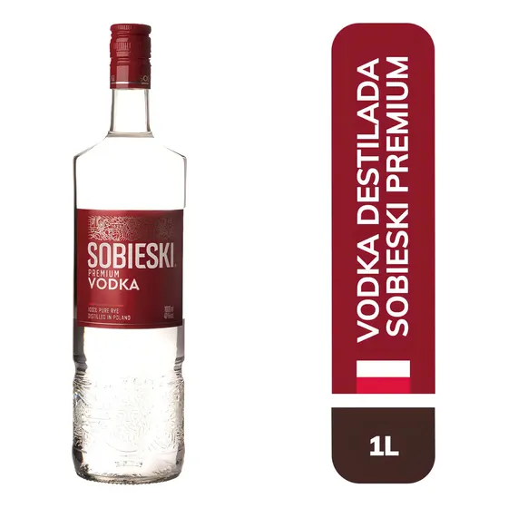 Vodka Destilada Sobieski Premium Garrafa 1000ml