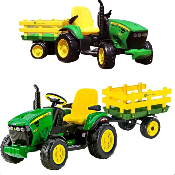 Brinquedo Trator Elétrico Recarregável Infantil John Deere
