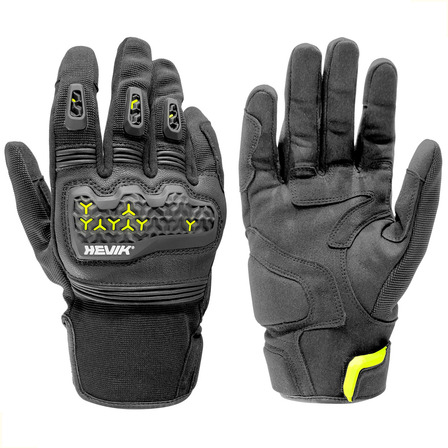 Guante Moto Con Protecciones - Hombre - Negro/amarillo Guante Moto Con Protecciones - Hombre - Negro/amarillo