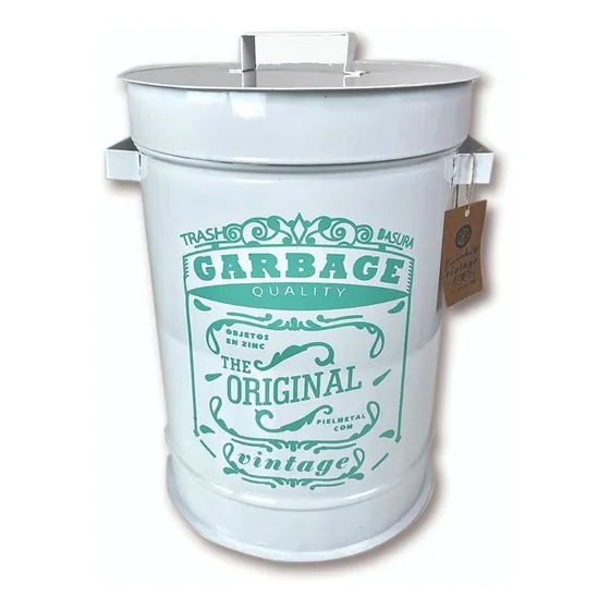 Cesto De Basura Vintage Pielmetal