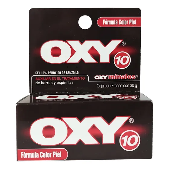 Oxy 10 Para Barros Y Espinillas Color Piel 30g Piel Grasa