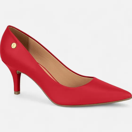 Scarpin Vizzano Feminino Salto Baixo Fino Macio Original
