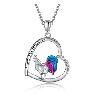 Mongas Collar De Pollo Para Mujer De Plata De Ley Con Colgan Mongas Collar De Pollo Para Mujer De Plata De Ley Con Colgan