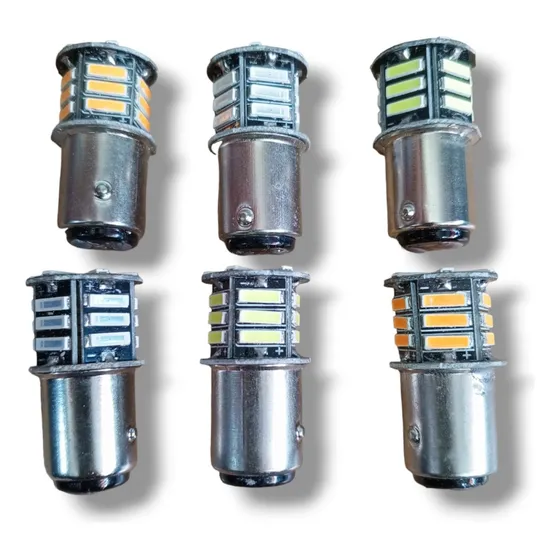 Bombillos Led 1157 3 Led Luz Fija Y Strobo Blanco Y Rojo 12v