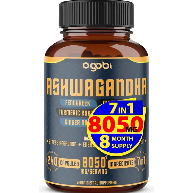  Ashwagandha 8050 Mg + L Theanina 7 En 1 240 Capsulas  