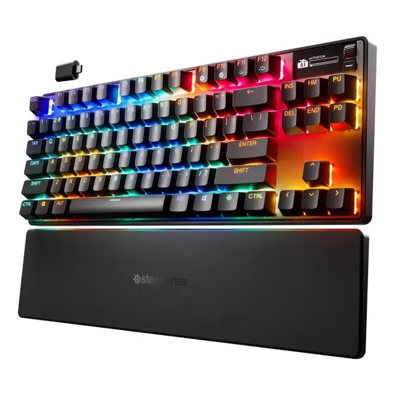 Teclado Steelseries Apex Pro Tkl Wireless Gen 3 - Omnipoint Cor De Teclado Preto Idioma Inglês Us