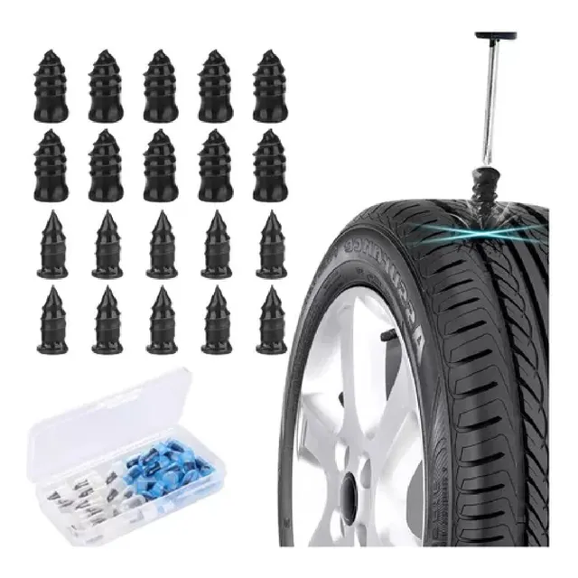 Set X20 Tornillos De Goma Despinchar Llantas Carros Motos
