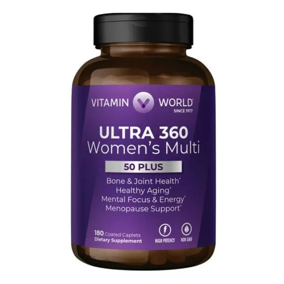 Vitamina Mundial Ultra 360 Mujeres Multi 50+ 4x8cm