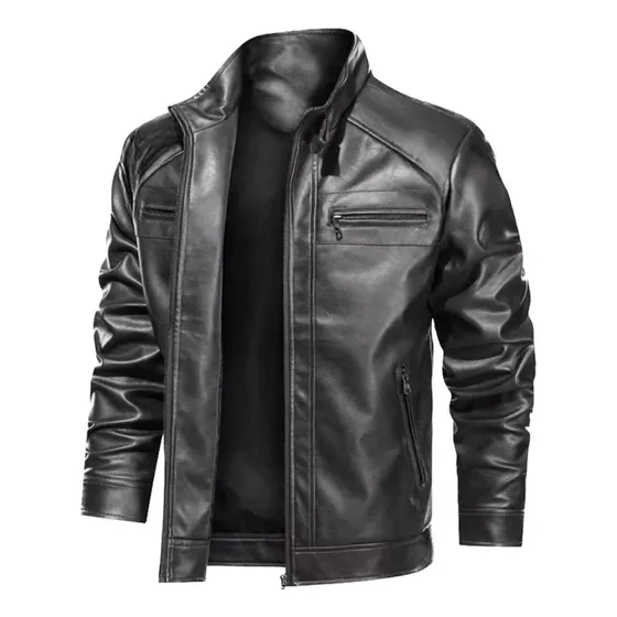 Jaqueta De Couro Masculino Slim 