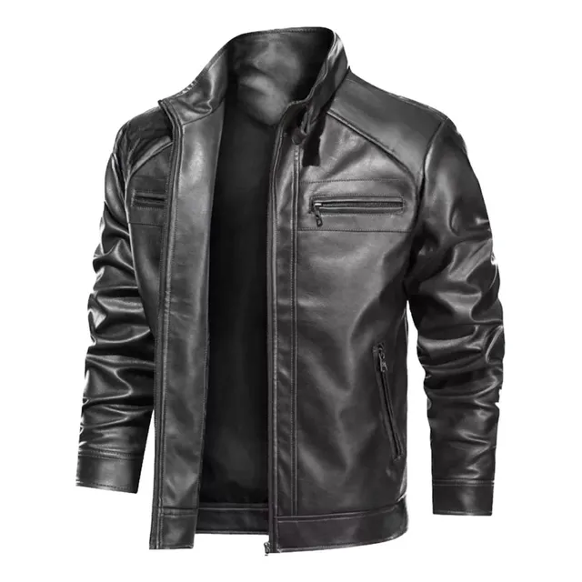 Jaqueta De Couro Masculino Slim Jaqueta De Couro Masculino Slim