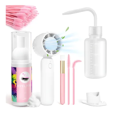 Shampoo Espuma Para Pestañas Y Brocha Para Extensiones Kit Blanco C 16.5 Cm 16 Cm Shampoo Espuma Para Pestañas Y Brocha Para Extensiones Kit Blanco C 16.5 Cm 16 Cm