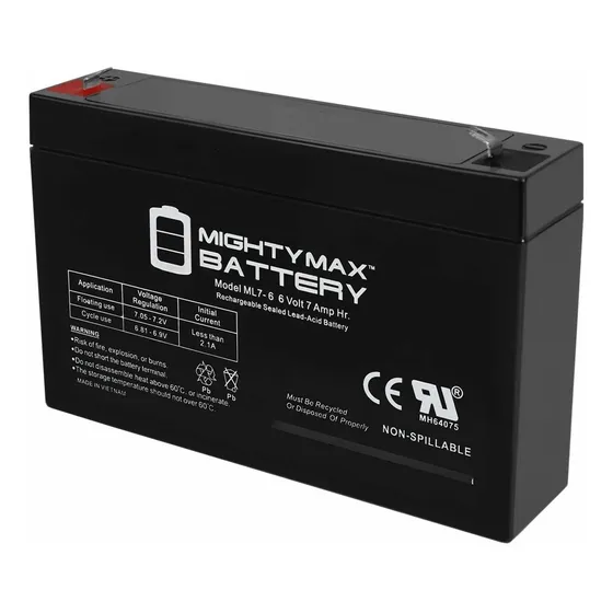Mighty Max Bateria 6v 7ah Sla Repuesto Para Powerstar Agm672
