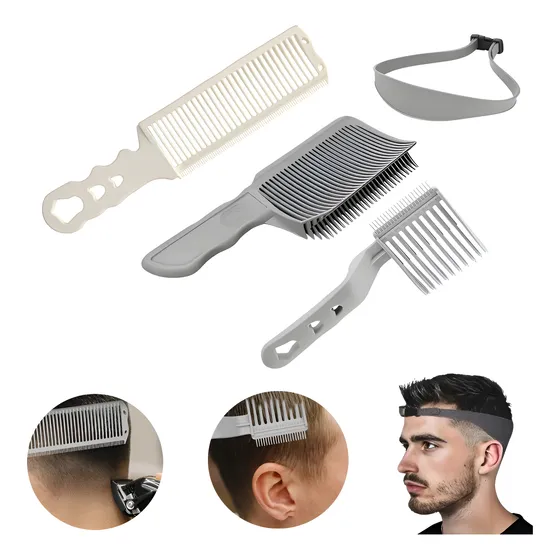 Peine Peluqueria Kit Profesional Barberia Estilista 4pzs