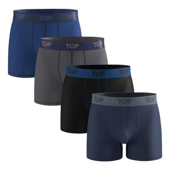 Bóxer Medio Algodón Color Pack 4 Pk C13 Top