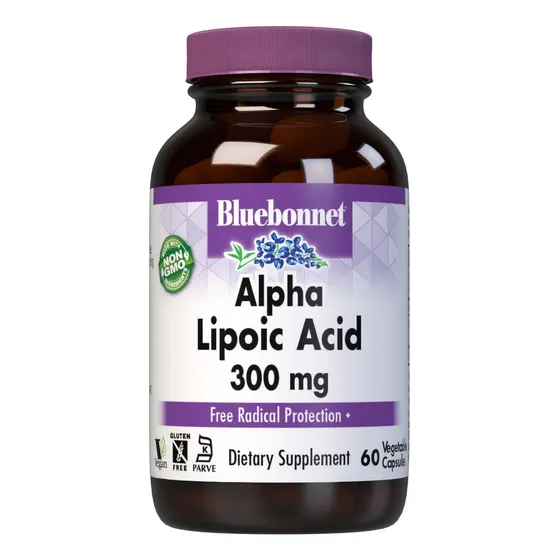 Suplemento De Ácido Alfa Lipoico Bluebonnet 300 Mg 60 Cápsul