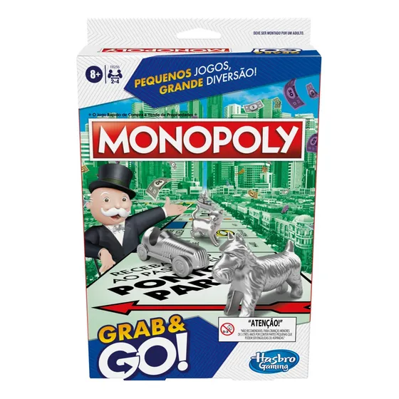 Jogo De Tabuleiro Monopoly Grab & Go - Hasbro F8256