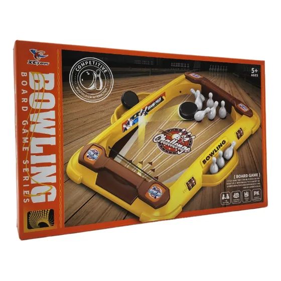 Juego Mini Bowling Juguete Bolos De Mesa Disco Portatil
