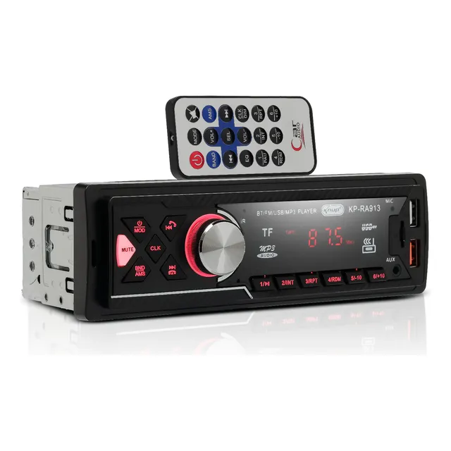 Auto Rádio Som Automotivo Bluetooth Mp3 Player Usb Fm Sd Aux