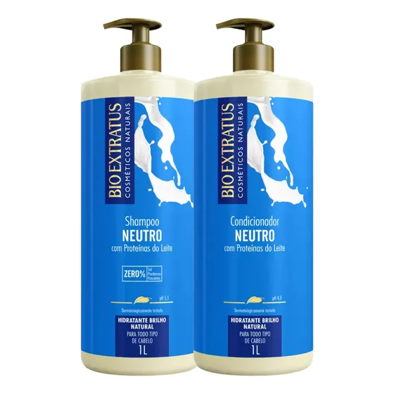 Kit Neutro Bio Extratus Nutrição Do Leite Sh + Cd 1 L