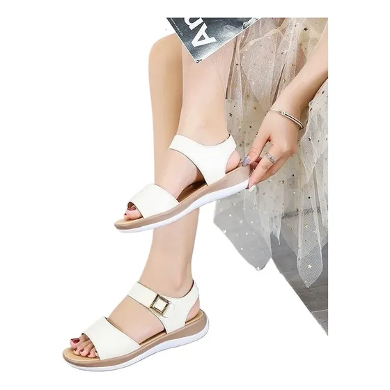2024 Nuevas Sandalias Planas Zapatos De Mujer Con Velcro