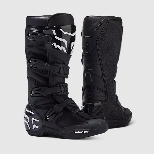Botas Moto Mujer Comp Negro/blanco Fox