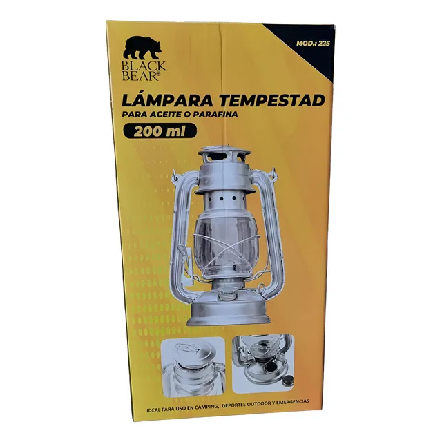 Lámpara De Tempestad Black Bear - Aceite O Parafina