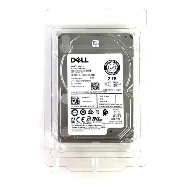 Dell 2tb 7.2k Sas 2.5 12g 0tmvn7 R440 R740 R640 Exos 7e2000