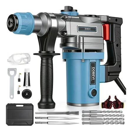 Martelete Rompedor Furadeira 2200w Sds Plus C/maleta Dobevi Azul-aço 220v 60hz