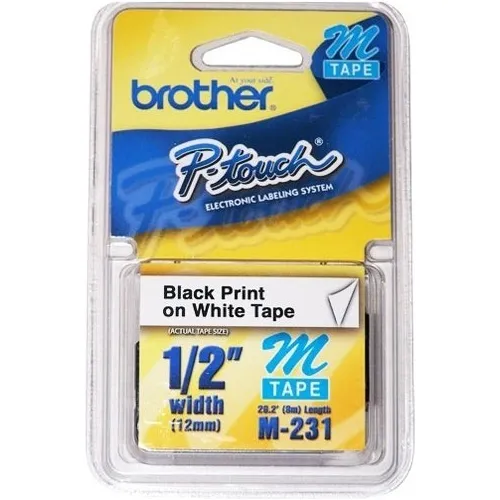 Cinta Brother M231 Negro/blanco 12mm Pt85 100/110