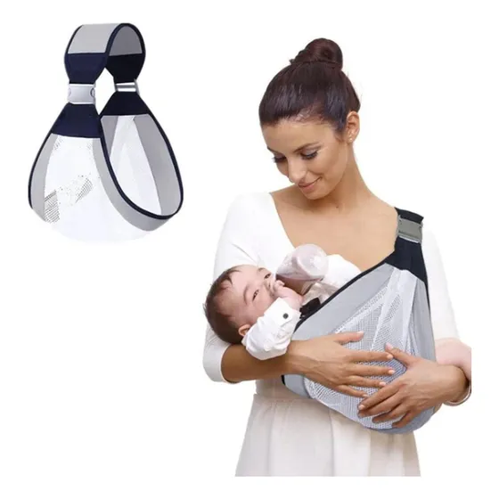 Portabebés ergonómico tipo canguro con correa de hombro ajustable