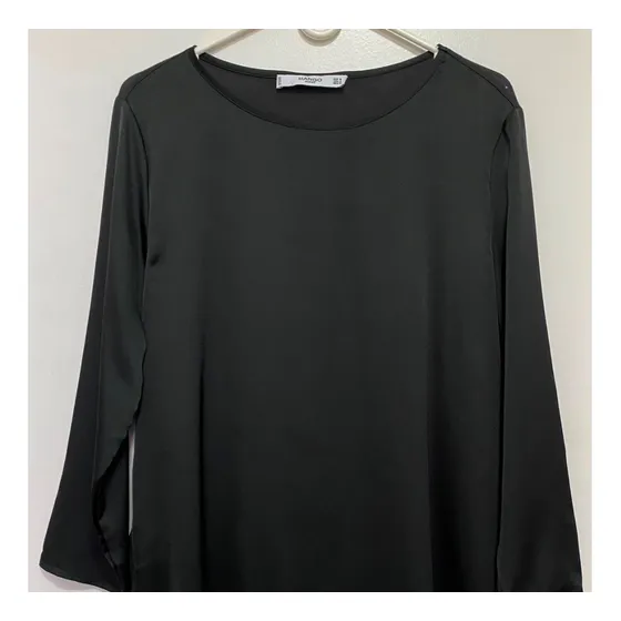 Mango Original Blusa Dama Talla M Color Negro