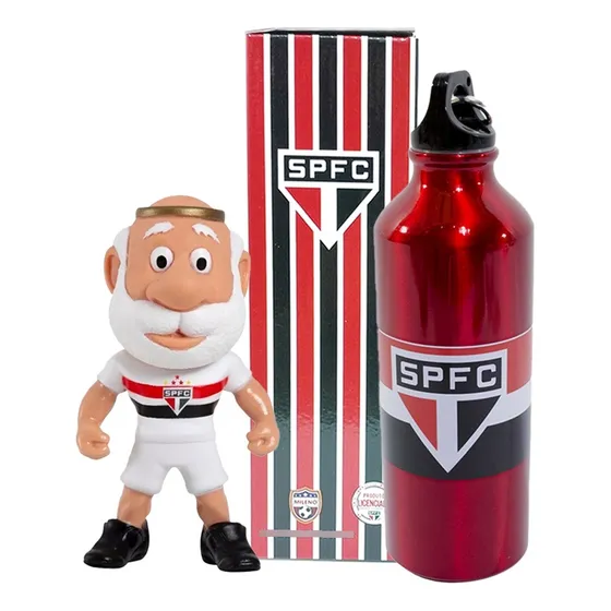Kit Boneco São Paulo Mascote Camisa 1 +garrafa 500ml Oficial
