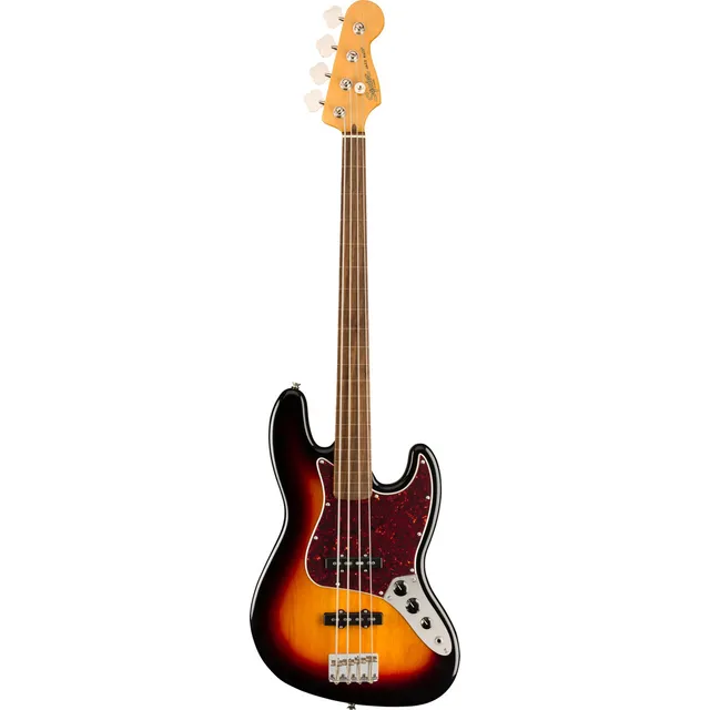 Fender 4c Classic Vibe Jazz Bass Lrl Fretless 3ts, acabado de cuerpo lacado, color naranja oscuro, guía para la mano derecha, cantidad de 4