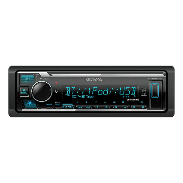 Autoestéreo Receptor De Medios Kenwood Kmm-bt38 1 Din Bluetooth Usb Auxiliar Mp3 Wav Wma Alexa Ecualizador 13 Bandas Color Negro
