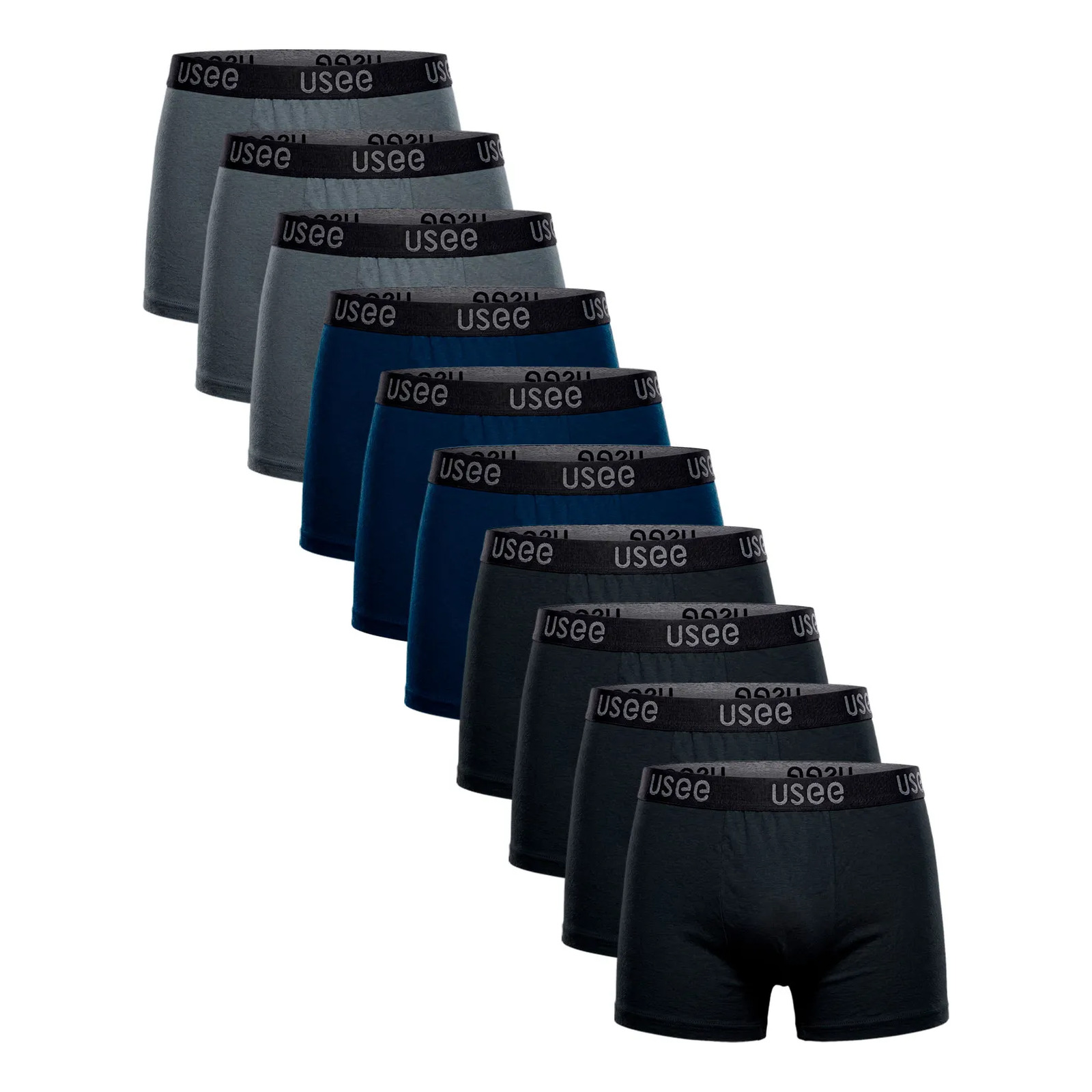 Kit Com 10 Cuecas Boxer Algodão