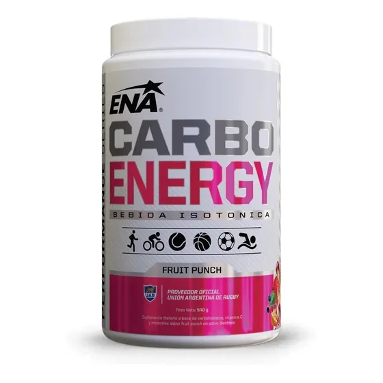 Bebiba Isotonica Carbo Energy Ena 540 Gr Maxima Hidratacion Sabor Fruit Punch