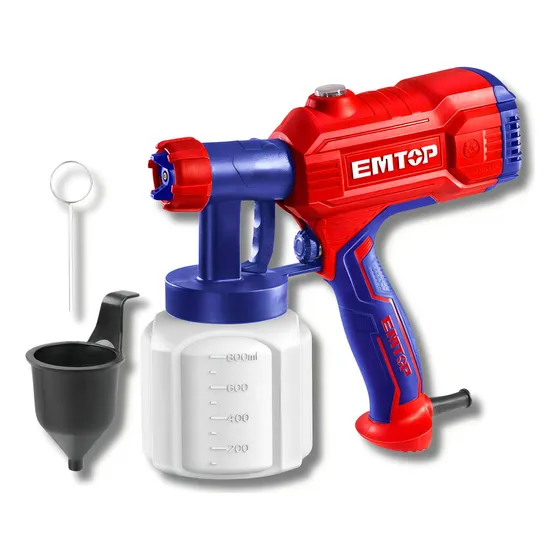 Pistola Para Pintar 450w 800ml Emtop Color Rojo
