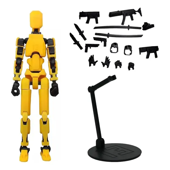 Muñeco Articulado Maniquí Dummy 13cm + Base + Armas
