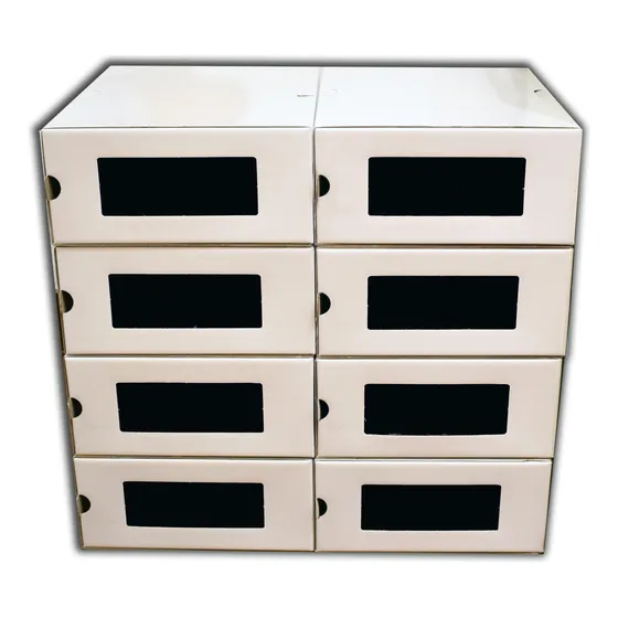 Cajas Zapatos  Con Visor Zapatillas Plegables 32x25x12cm 