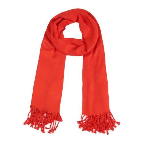 Cachecol Pashmina Lenço Echarpe Longa Lisa Grossa Inverno Cor Laranja Cenoura