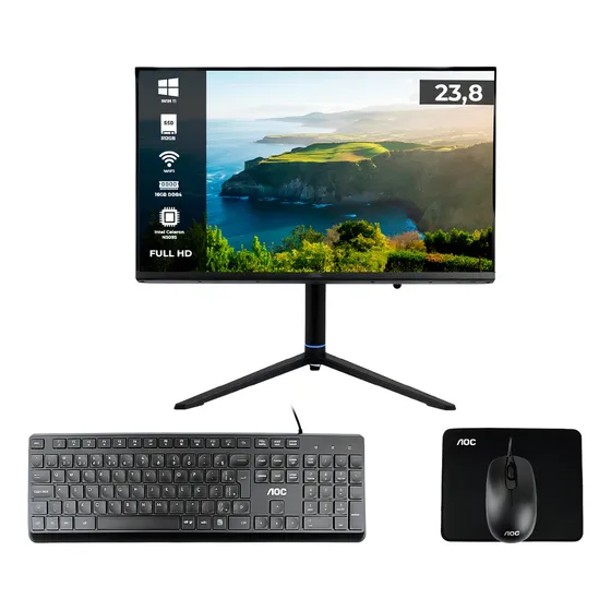 Kit Computador All In One Teclado+mouse 512gb 16gb Ssd