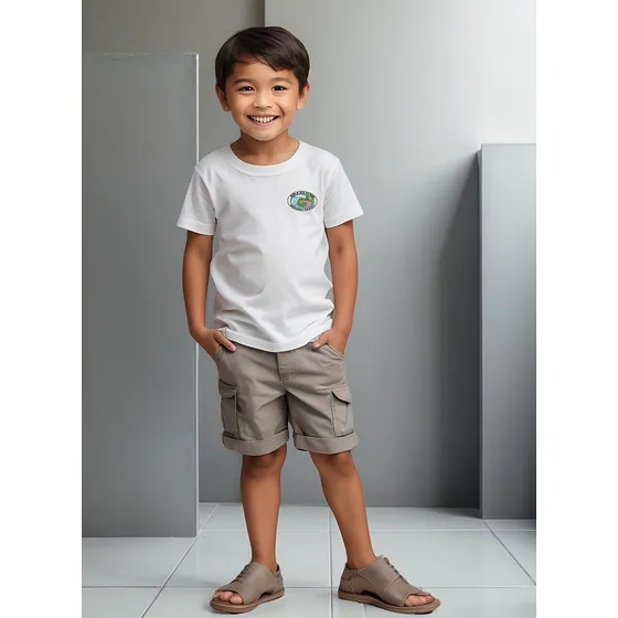 Remera Unisex Snk Corta Algodón Peinado Estampado Palmera