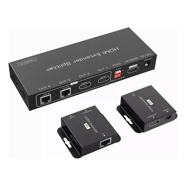 Distribuidor Extensor Hdmi Divisor Adaptador Utp 50m 1080p