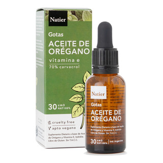 Aceite De Orégano Gotas Vitamina E Apto Vegano Natier 30ml Aceite De Orégano Gotas Vitamina E Apto Vegano Natier 30ml