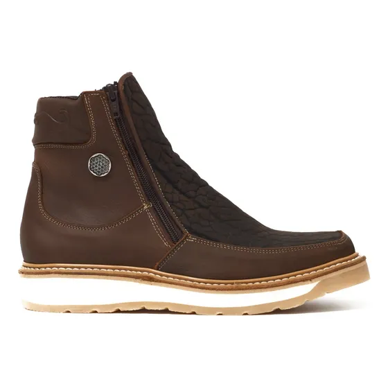 Botines Hombre Modelo Macho Doble Cierre Piel Cuello De Toro