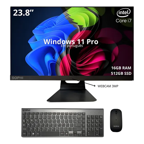 Computador All In One Sophi E240 I7 16gb Ssd 512gb Fhd